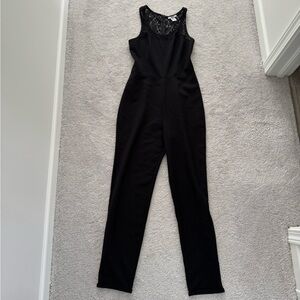 Bar III Black Lace Detail Jumpsuit